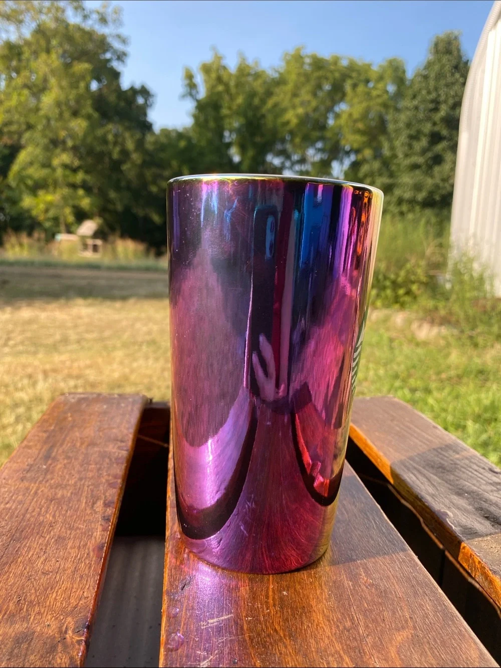 Starbucks 16 oz Ceramic Iridescent Rainbow 